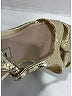 Miu Miu Gold Gold Python Embossed Leather Ankle Strap Size EU 39 - photo 4
