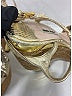 Miu Miu Gold Gold Python Embossed Leather Ankle Strap Size EU 39 - photo 7