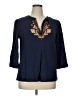 Unbranded Blue 3/4 Sleeve Blouse Size XL (estimated) - photo 1