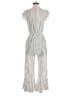 Storia 100% Rayon Stripes Silver Jumpsuit Size M - photo 2