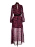 LDT 100% Polyester Burgundy Casual Dress Size 8 - photo 2
