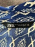 Zara Print Blue Long Sleeve Blouse Size XS - photo 7