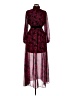 LDT 100% Polyester Burgundy Cocktail Dress Size 6 - photo 1