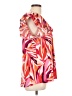 Jodifl 100% Polyester Pink Red Short Sleeve Blouse Size L - photo 4