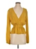 Express Outlet Yellow Long Sleeve Blouse Size S - photo 1