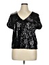 Lavish 100% Polyester Black Short Sleeve Top Size XL - photo 1
