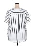 Torrid 100% Polyester Stripes White Short Sleeve Blouse Size 2X Plus (2) - photo 2