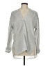 A.L.C. Stripes Silver Long Sleeve Blouse Size 8 - photo 1