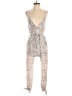 Dress Forum Metallic Silver Ivory Romper Size M - photo 1
