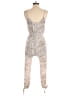 Dress Forum Metallic Silver Ivory Romper Size M - photo 2