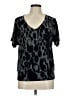 AB Studio Black Short Sleeve Blouse Size M - photo 1