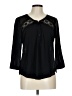 American Eagle Outfitters 100% Polyester Black 3/4 Sleeve Blouse Size L - photo 1