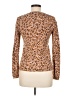 Ann Taylor 100% Cotton Animal Print Brown Pullover Sweater Size M - photo 2