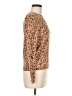Ann Taylor 100% Cotton Animal Print Brown Pullover Sweater Size M - photo 4
