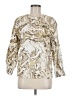 Bassike 100% Cotton Paisley Gold Pullover Sweater Size Med (2) - photo 1