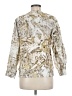 Bassike 100% Cotton Paisley Gold Pullover Sweater Size Med (2) - photo 2