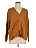 OAK + FORT Brown Long Sleeve Blouse Size M - photo 1