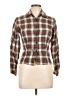 Unbranded Plaid Brown Long Sleeve Blouse Size L (estimated) - photo 1