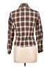 Unbranded Plaid Brown Long Sleeve Blouse Size L (estimated) - photo 2