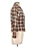Unbranded Plaid Brown Long Sleeve Blouse Size L (estimated) - photo 4