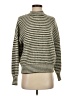 Greylin Stripes Green Turtleneck Sweater Size XS - photo 1