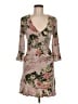 BCBGeneration 100% Polyester Floral Tan Cocktail Dress Size M - photo 1