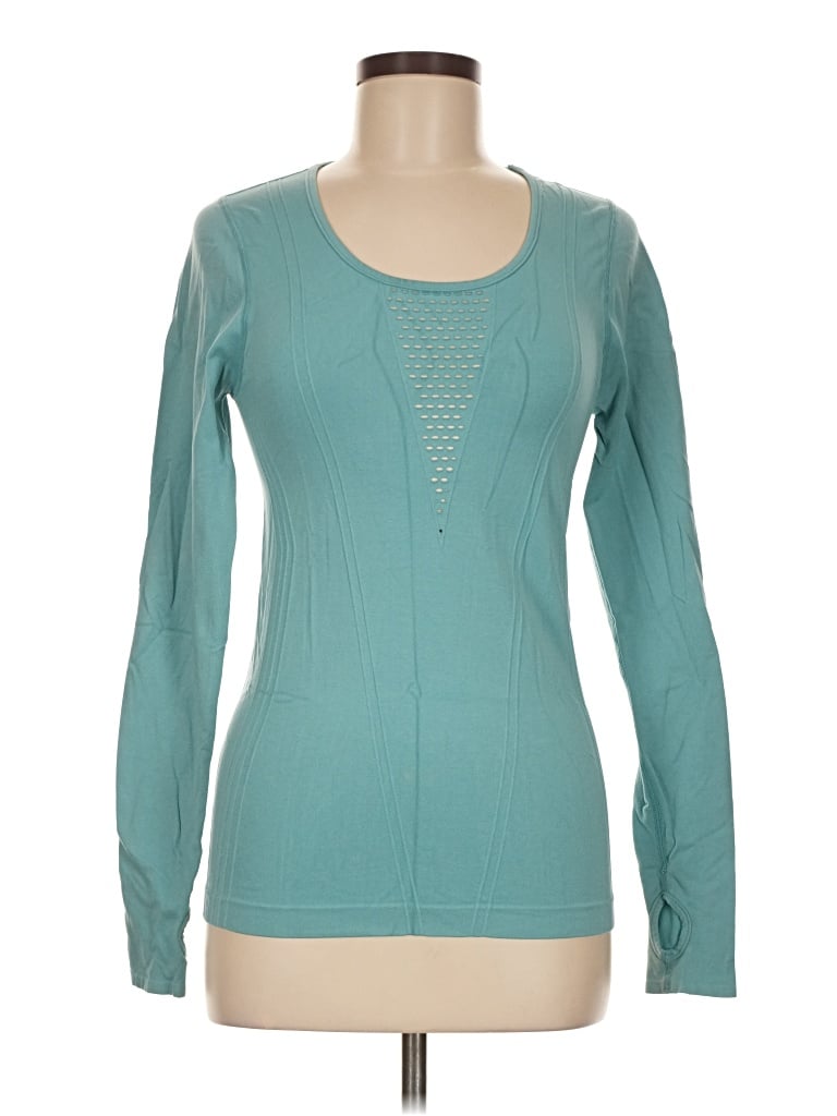 Pre-owned Fabletics Long Sleeve T-shirt In Blue