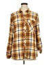 Cato Plaid Yellow Long Sleeve Button-Down Shirt Size 14 - 16 - photo 1