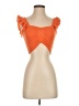 Shein 100% Polyester Orange Short Sleeve Top Size 4 - photo 1