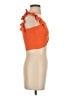 Shein 100% Polyester Orange Short Sleeve Top Size 4 - photo 4