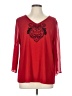 Susan Graver Red 3/4 Sleeve Blouse Size L - photo 1