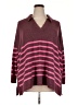 Maurices Stripes Burgundy Poncho Size 2X - photo 1