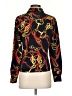 Kasper A.S.L. 100% Polyester Print Black Long Sleeve Blouse Size 4 (petite) - photo 2