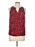 Anne Carson 100% Rayon Red Sleeveless Blouse Size L - photo 1