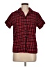 Ekouaer Plaid Red Short Sleeve Button-Down Shirt Size M - photo 1
