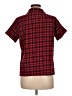 Ekouaer Plaid Red Short Sleeve Button-Down Shirt Size M - photo 2