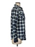 Passport 100% Polyester Plaid Blue Long Sleeve Blouse Size M - photo 4