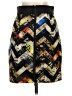 Milly Graphic Black Casual Skirt Size 0 - photo 2