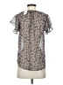 Express 100% Polyester Gray Short Sleeve Blouse Size XS - photo 2