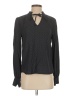 Hinge 100% Viscose Polka Dots Gray Long Sleeve Blouse Size XS - photo 1