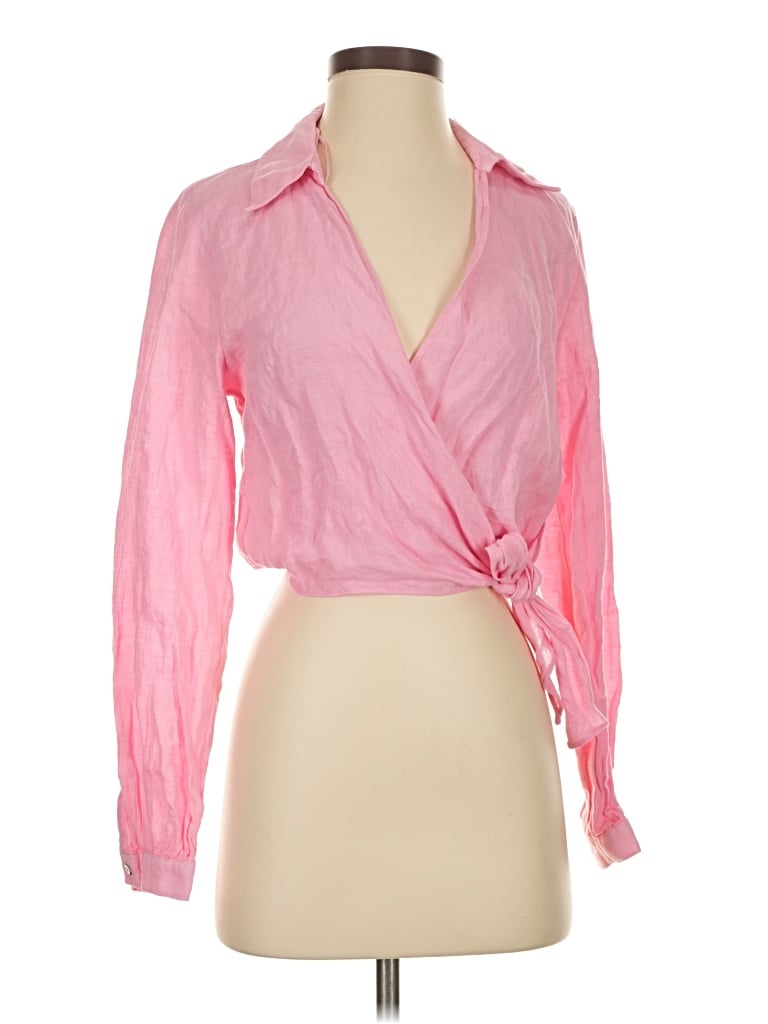 Zara 3/4 Sleeve Blouse In Pink