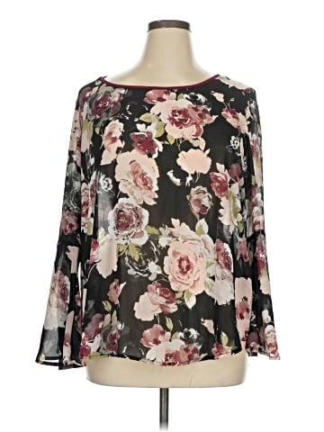 Eyeshadow Long Sleeve Blouse (view 1)