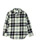 Crewcuts 100% Cotton Plaid Green Black Long Sleeve Button-Down Shirt Size 6 - 7 - photo 1