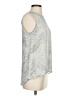 Belissimo 100% Polyester Silver Gray Sleeveless Blouse Size S - photo 4