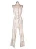 ModCloth Stripes Ivory Jumpsuit Size S - photo 1