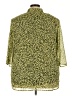 Maggie Barnes 100% Polyester Animal Print Green 3/4 Sleeve Blouse Size 2X - photo 2