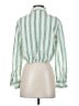 Future Collective Stripes Green Long Sleeve Blouse Size XS - photo 2
