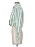 Future Collective Stripes Green Long Sleeve Blouse Size XS - photo 5