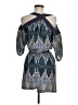 Akira 100% Polyester Paisley Blue Cocktail Dress Size M - photo 2