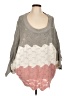 Andree by UNIT Color Block Gray Pullover Sweater Size L - photo 1